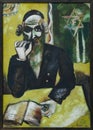 The Rabbi, 1912 painting by Russian-French painter Marc Chagall